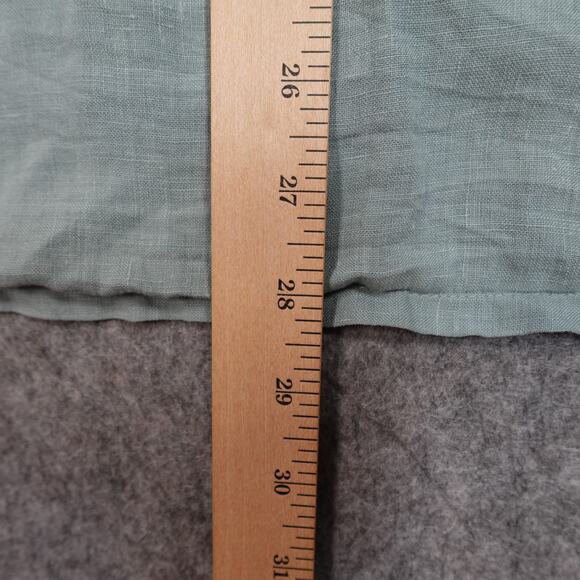 Match Point Top Womens Medium Linen USA Made Tunic Beachy Button Lagenlook - Picture 8 of 9